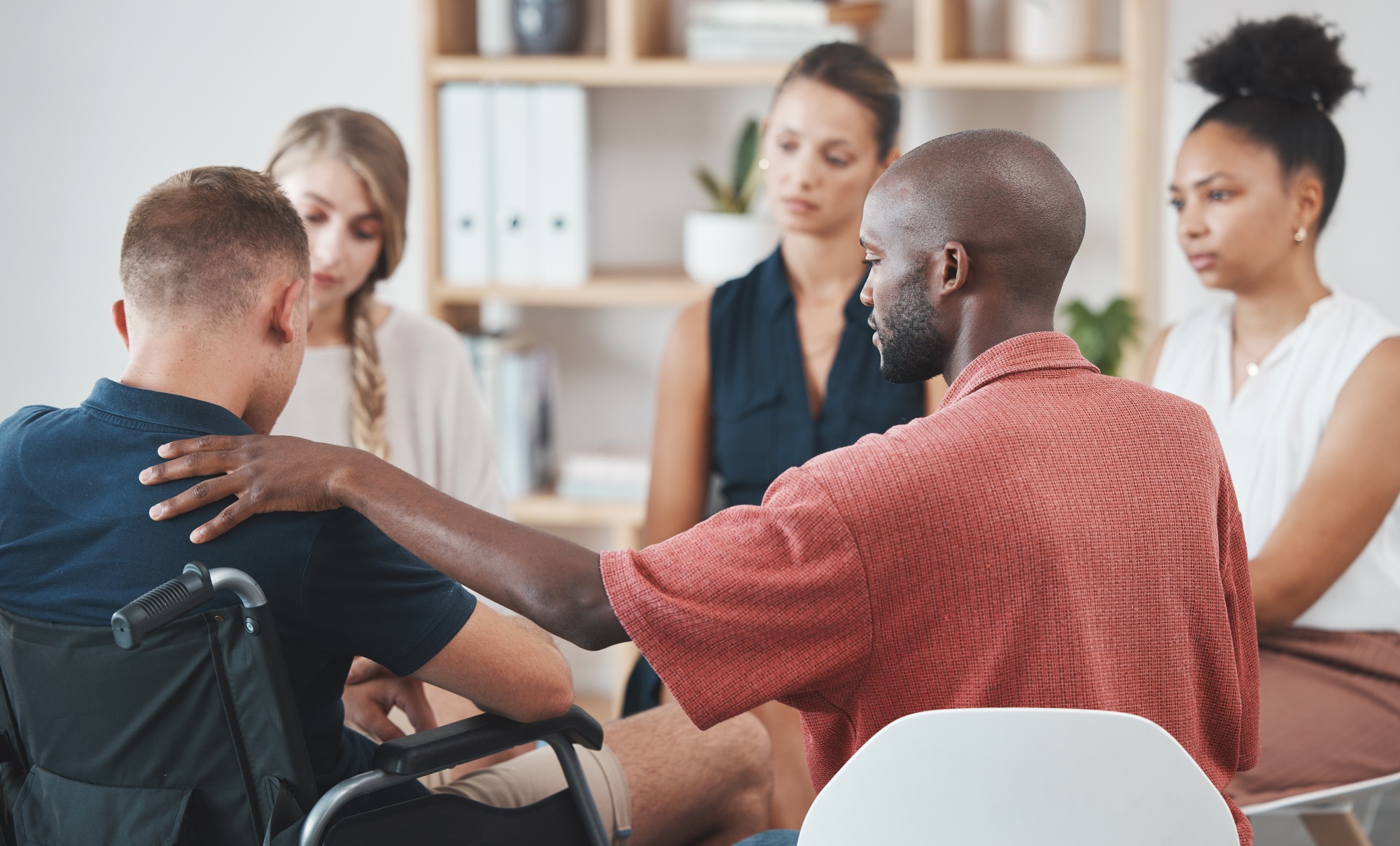 NDIS support group session – highlighting what’s included in NDIS Mental Health Support like therapy, life skills, and recovery coaching